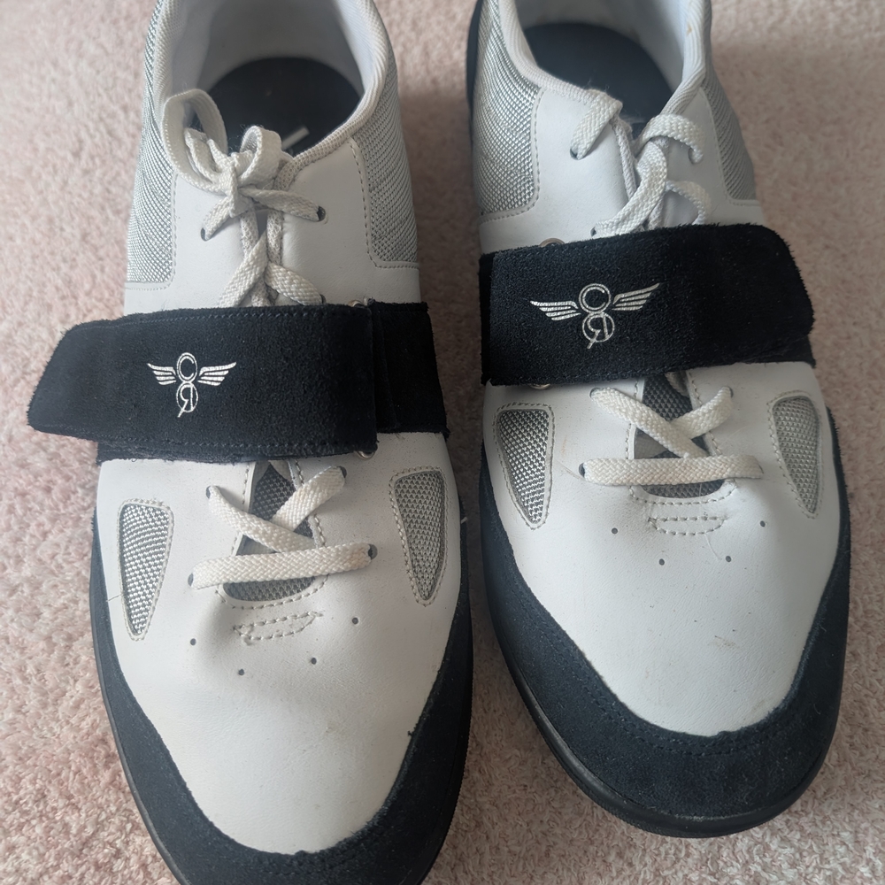 Creative Recreation White and Black Athletic Shoes with Bold Strap